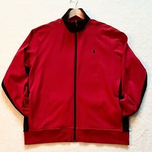 Polo Ralph Lauren Red & Black Full Zip Track Jacket XL